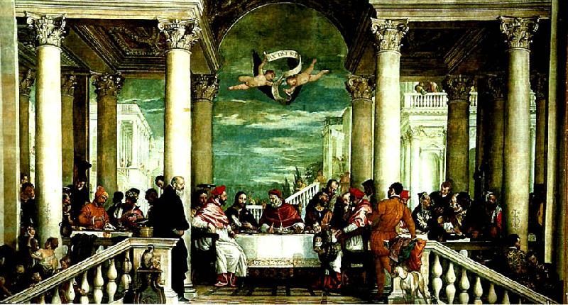 Paolo  Veronese feast of st. gregory the great Sweden oil painting art